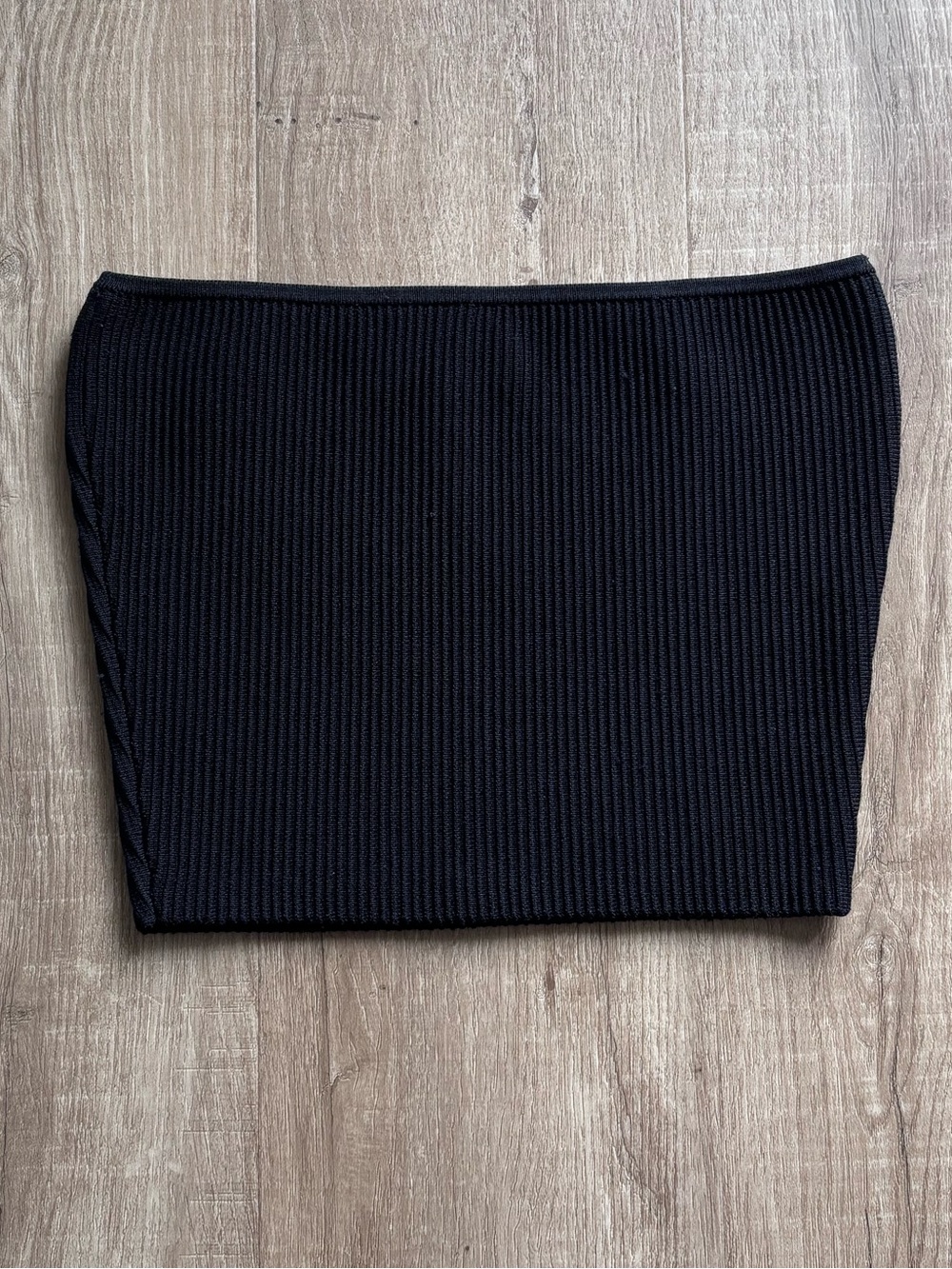 Babaton Sculpt Knit Cropped Tube Top in Black